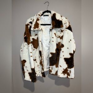 Cow print jacket